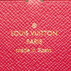 Louis Vuitton Long Wallet Monogram Portefeuille Clemence M60742 Brown Fuchsia Ladies