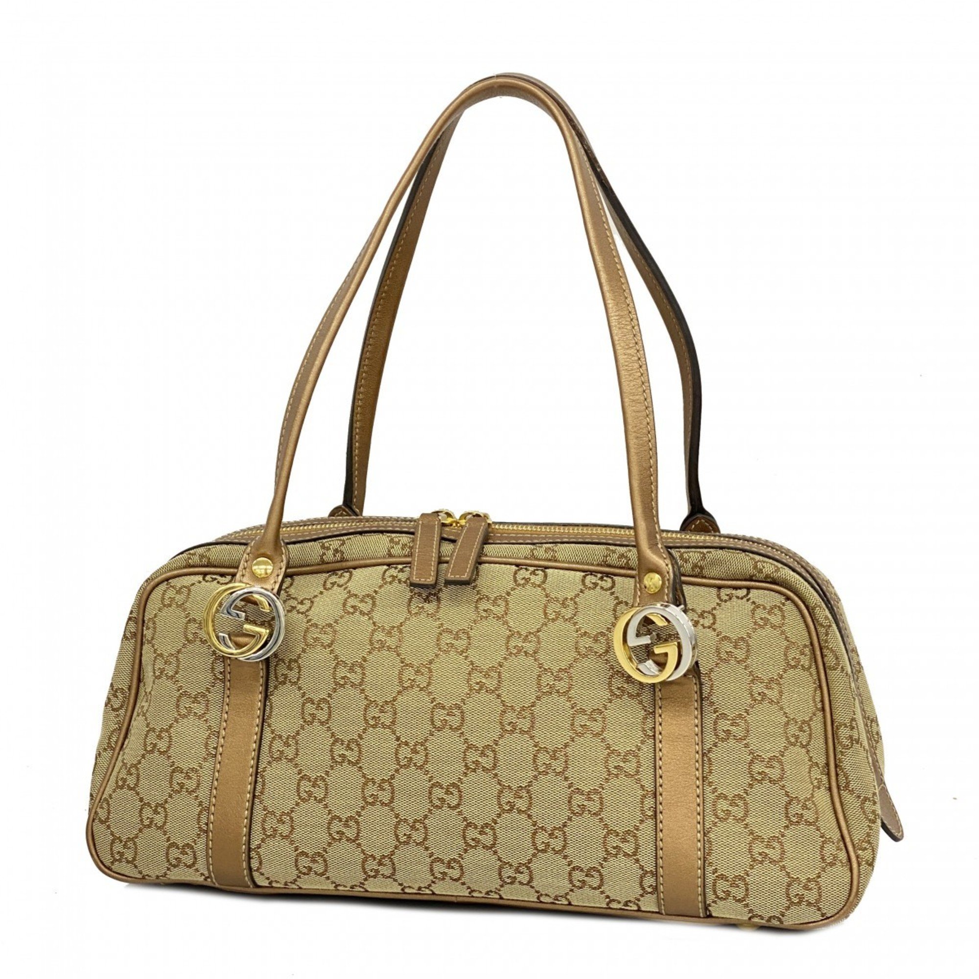 Gucci Handbag GG Canvas Interlocking G 232958 Brown Women's