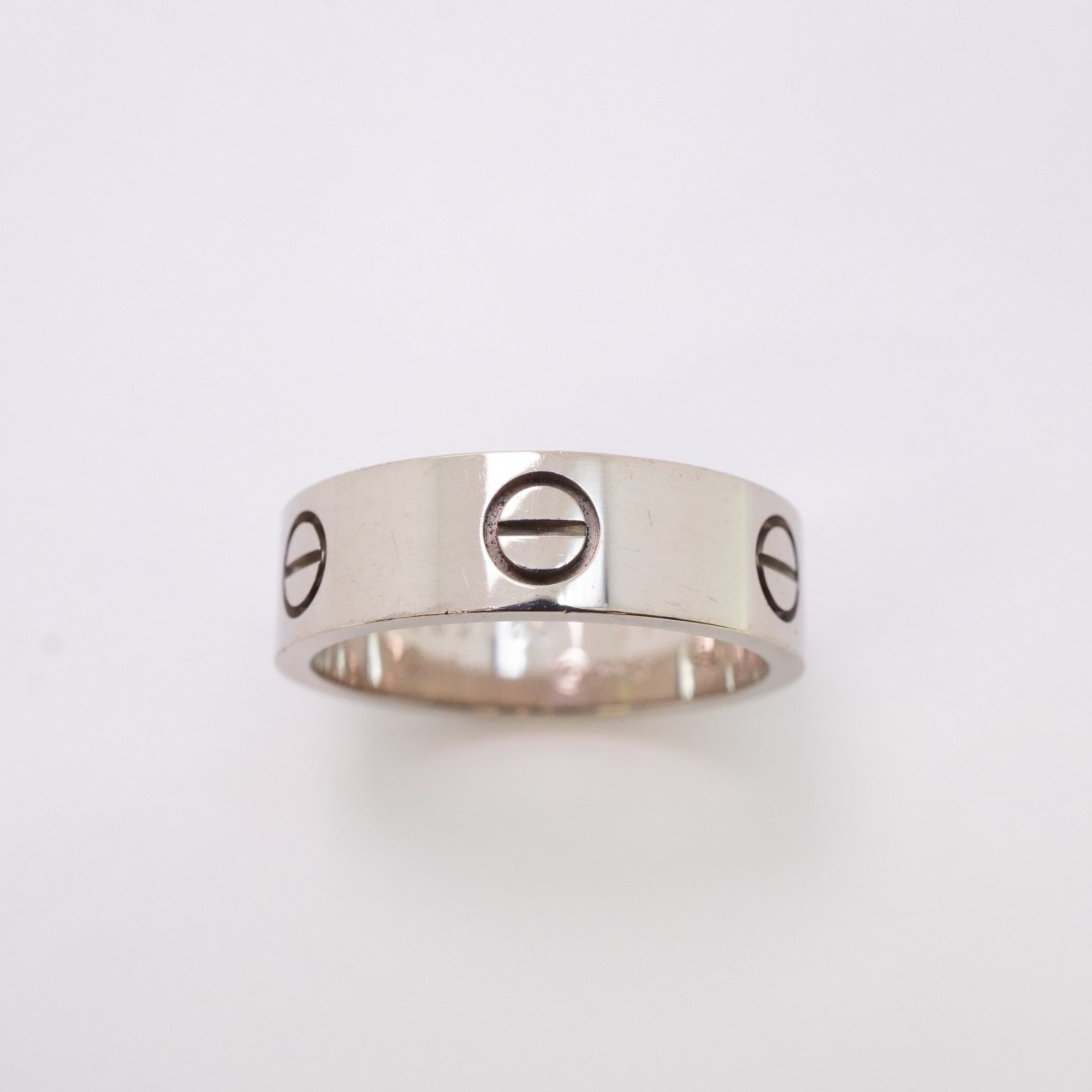 Cartier Ring Love K18WG White Gold #57 Men's Women's