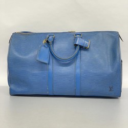 Louis Vuitton Boston Bag Epi Keepall 45 M42975 Toledo Blue Men's Women's