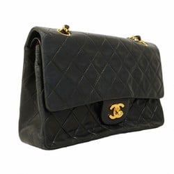 Chanel Shoulder Bag Matelasse Lambskin Black Women's