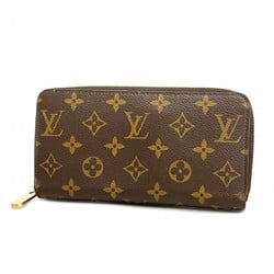 Louis Vuitton Long Wallet Monogram Zippy M41895 Brown Fuchsia Ladies