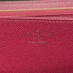 Louis Vuitton Long Wallet Monogram Zippy M41895 Brown Fuchsia Ladies