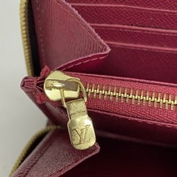 Louis Vuitton Long Wallet Monogram Zippy M41895 Brown Fuchsia Ladies