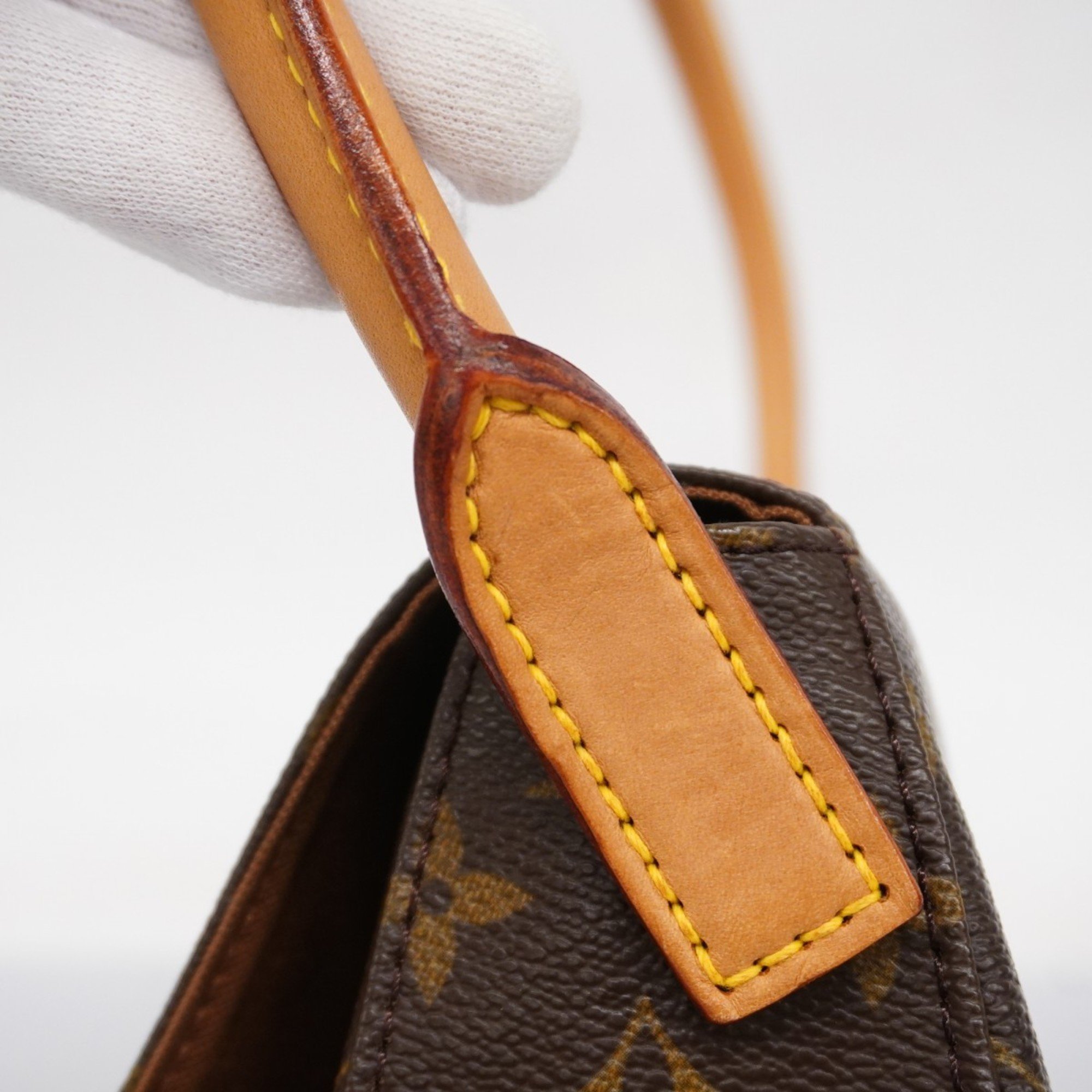 Louis Vuitton Shoulder Bag Monogram Looping M51147 Brown Ladies