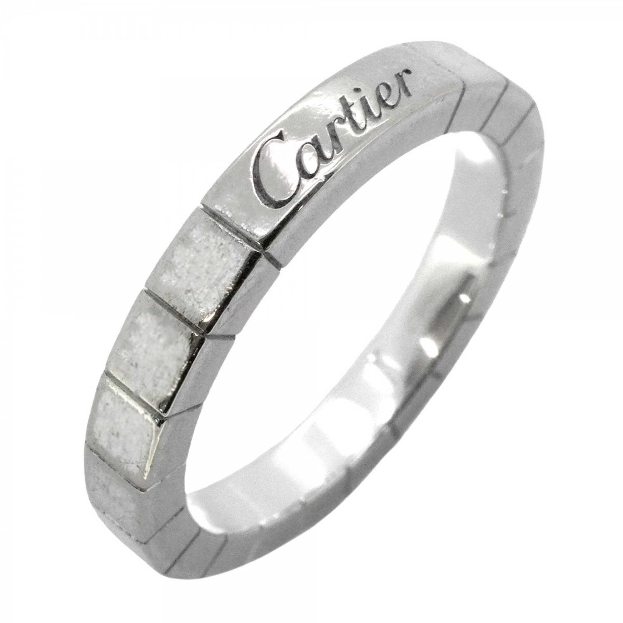 Cartier Ring Lanier K18WG White Gold #55 Men's