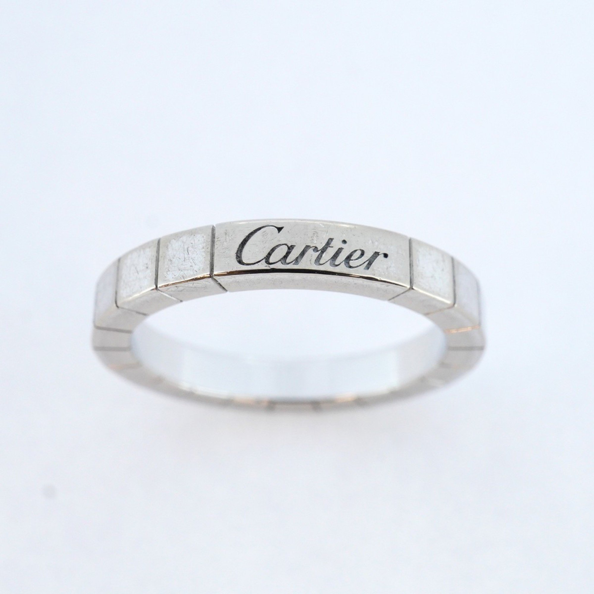 Cartier Ring Lanier K18WG White Gold #55 Men's