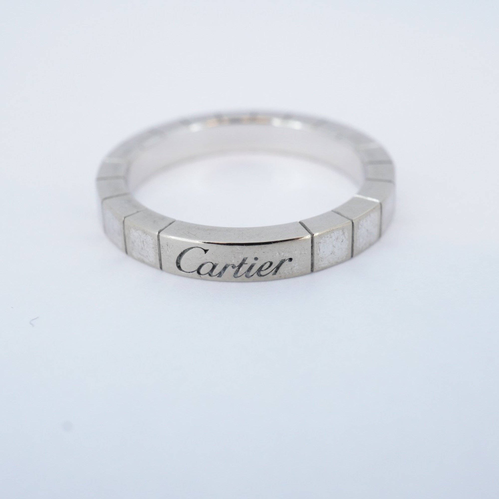 Cartier Ring Lanier K18WG White Gold #55 Men's