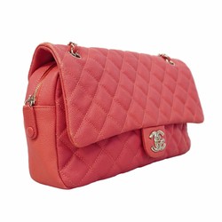 Chanel Shoulder Bag Matelasse Caviar Skin Pink Women's