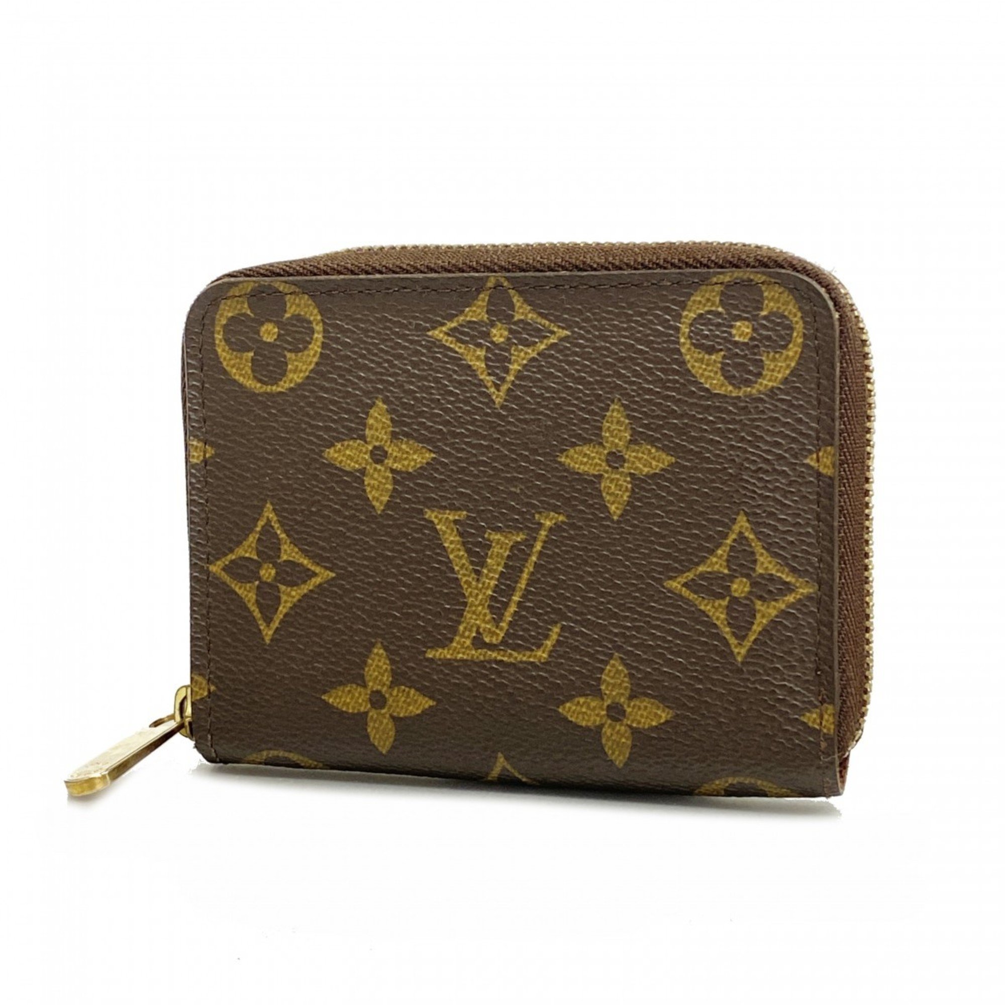 Louis Vuitton Wallets & Coin Cases Monogram Zippy Purse M60067 Brown Men's Women's