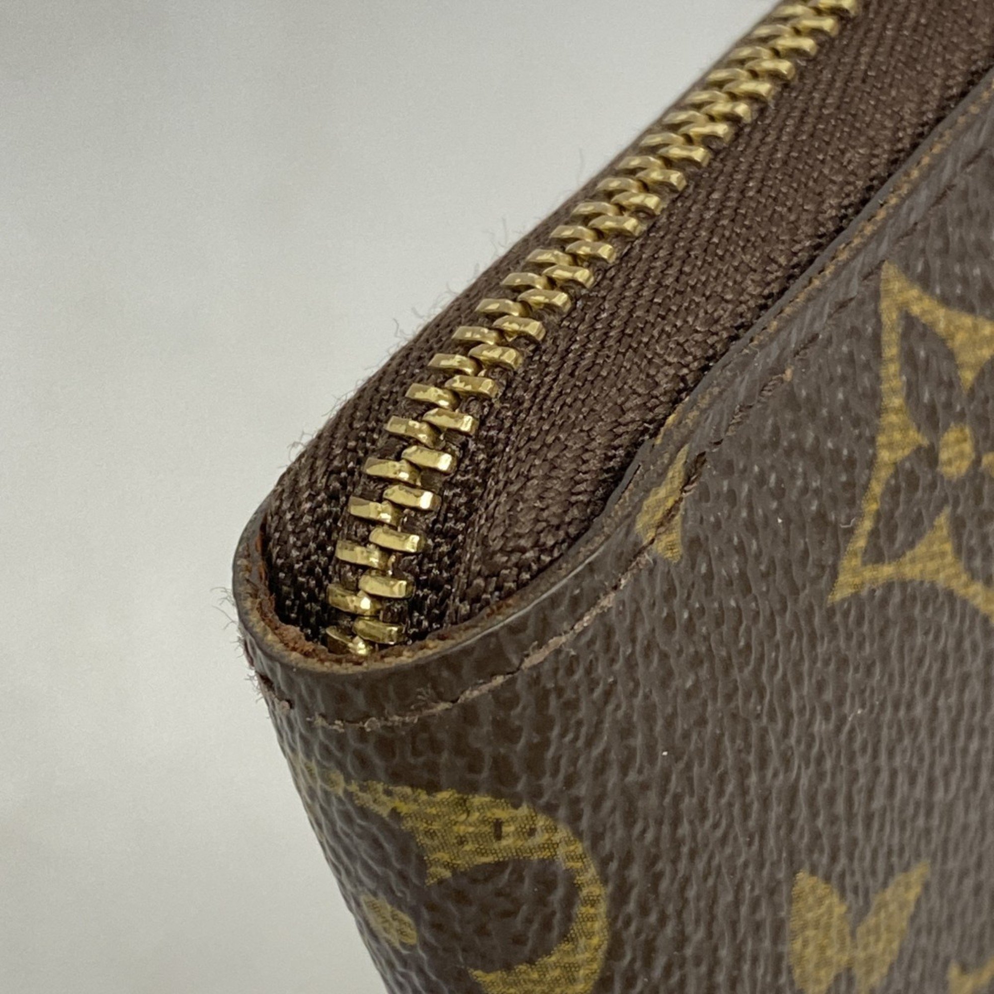 Louis Vuitton Wallets & Coin Cases Monogram Zippy Purse M60067 Brown Men's Women's