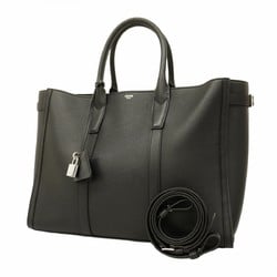 CELINE Tote Bag Leather Black Women's