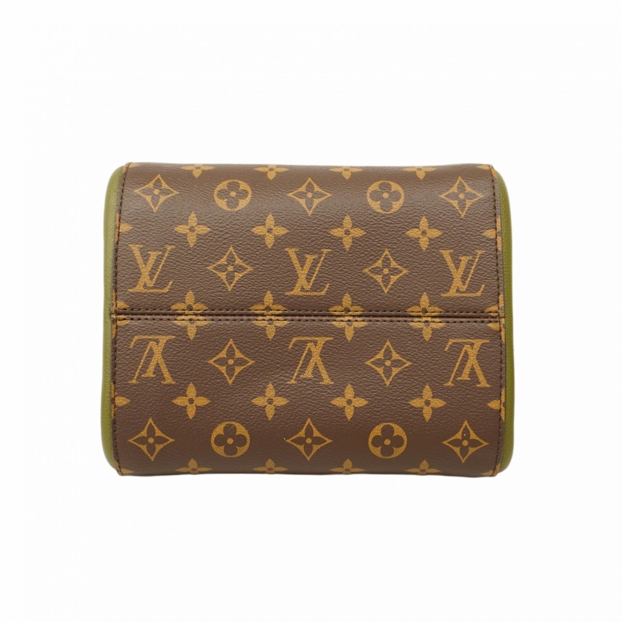 Louis Vuitton Handbag Monogram Fold Tote PM M45388 Brown Khaki Ladies