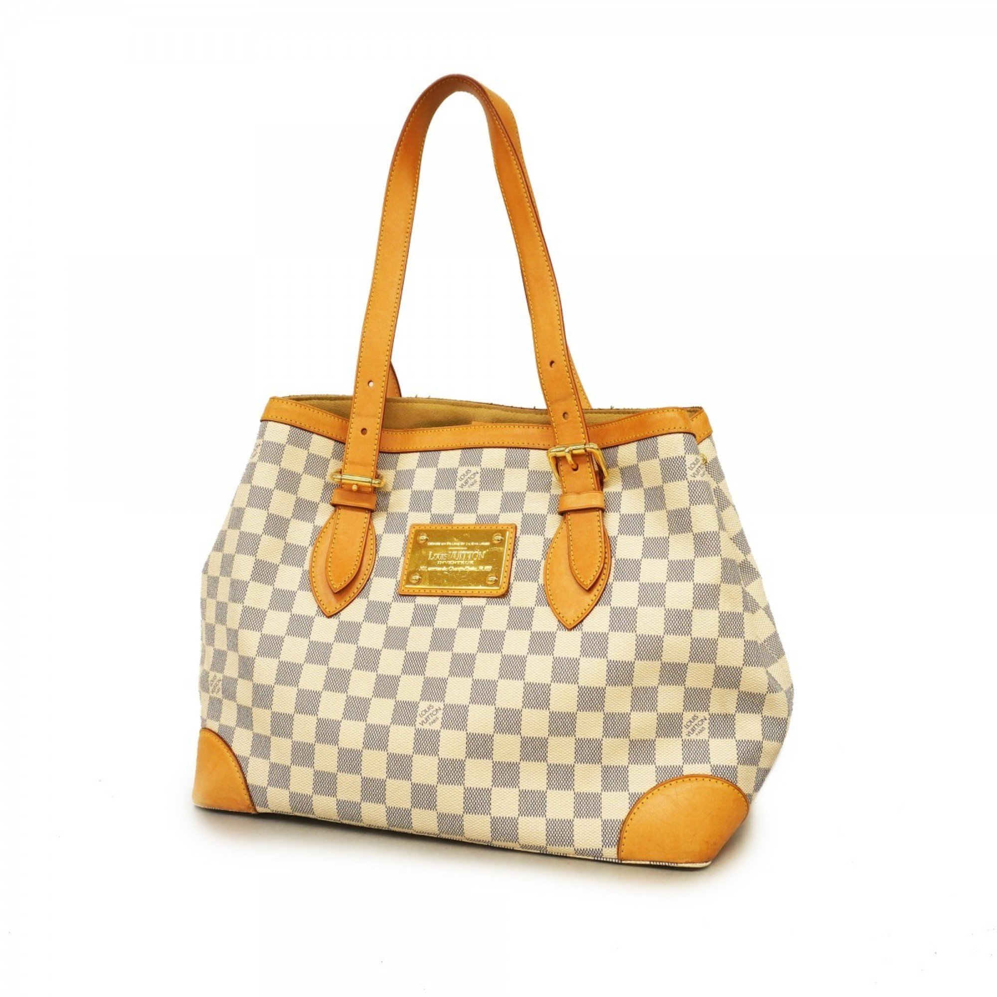 Louis Vuitton Tote Bag Damier Azur Hampstead MM N51206 White Women's