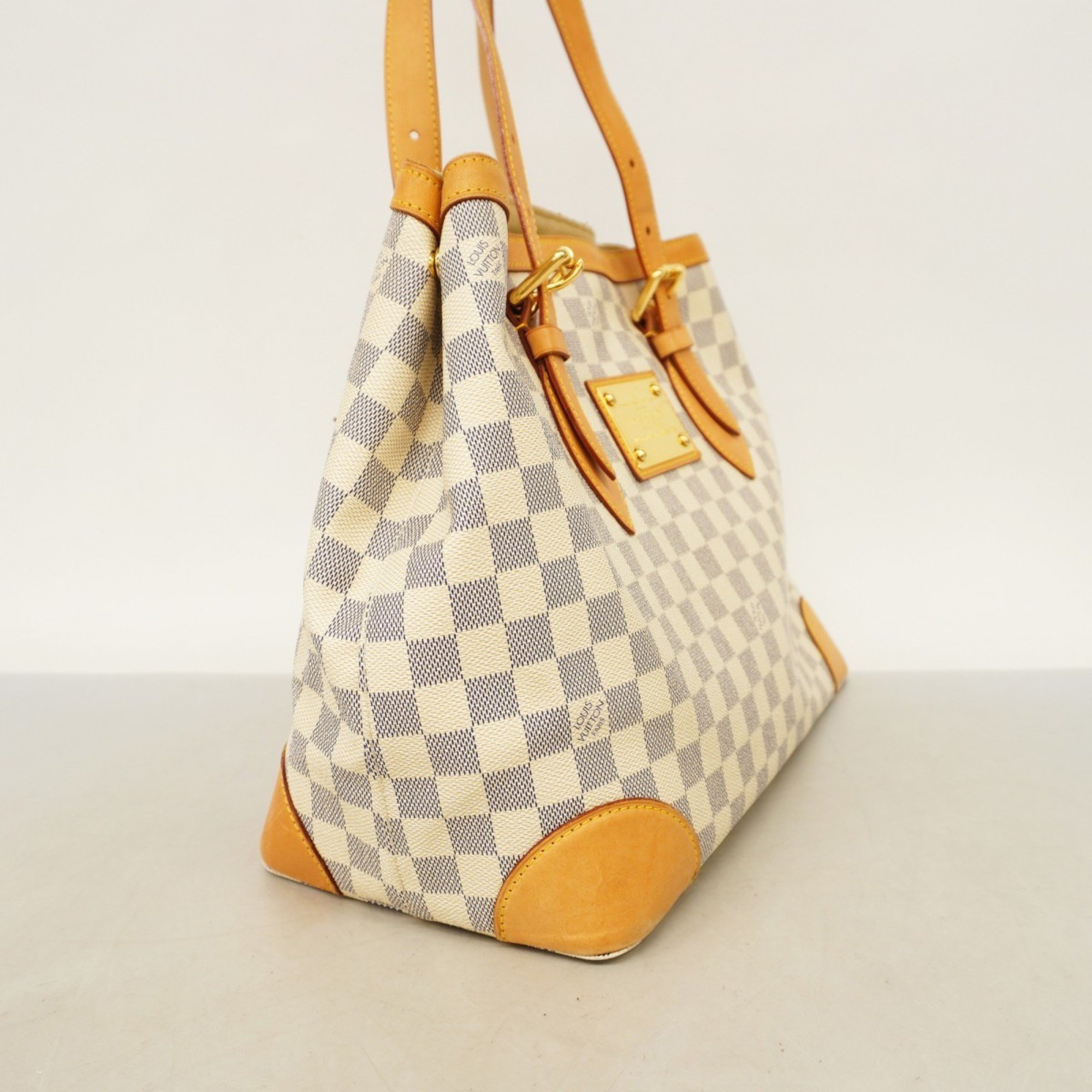 Louis Vuitton Tote Bag Damier Azur Hampstead MM N51206 White Women's