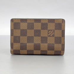 Louis Vuitton Wallet Damier Portefeuille Juliette N60380 Pink Ebene Creme Ladies