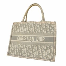 Christian Dior Tote Bag Trotter Book Canvas Grey Women's