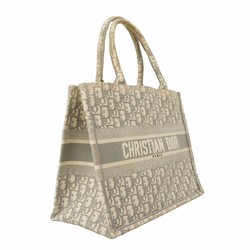 Christian Dior Tote Bag Trotter Book Canvas Grey Women's