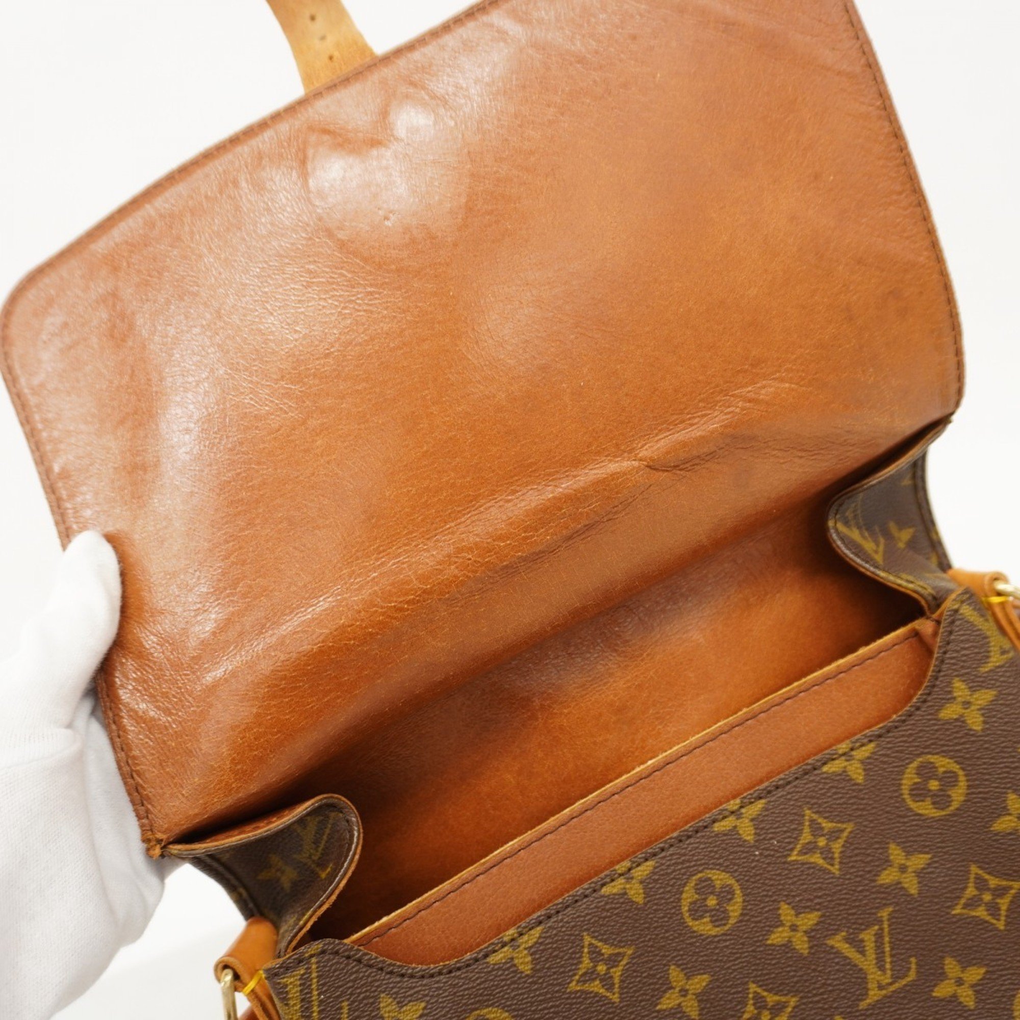 Louis Vuitton Shoulder Bag Monogram Cartesier GM M51252 Brown Ladies