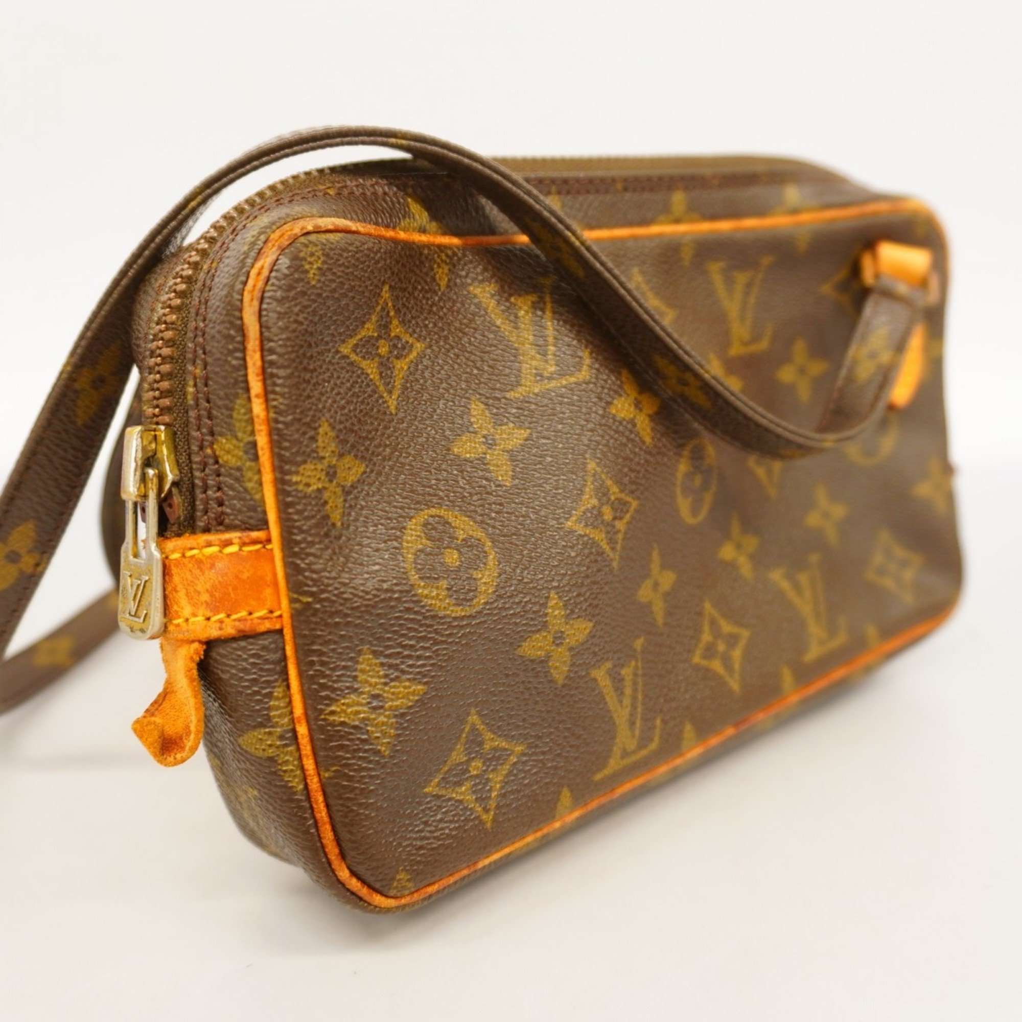 Louis Vuitton Shoulder Bag Monogram Pochette Marly Bandouliere M51828 Brown Women's