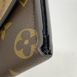 Louis Vuitton Tri-fold Wallet Monogram Giant Reverse Portefeuille Zoe M80725 Brown Women's