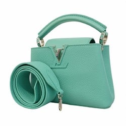 Louis Vuitton Shoulder Bag Taurillon Capucines MINI M56754 Light Green Women's