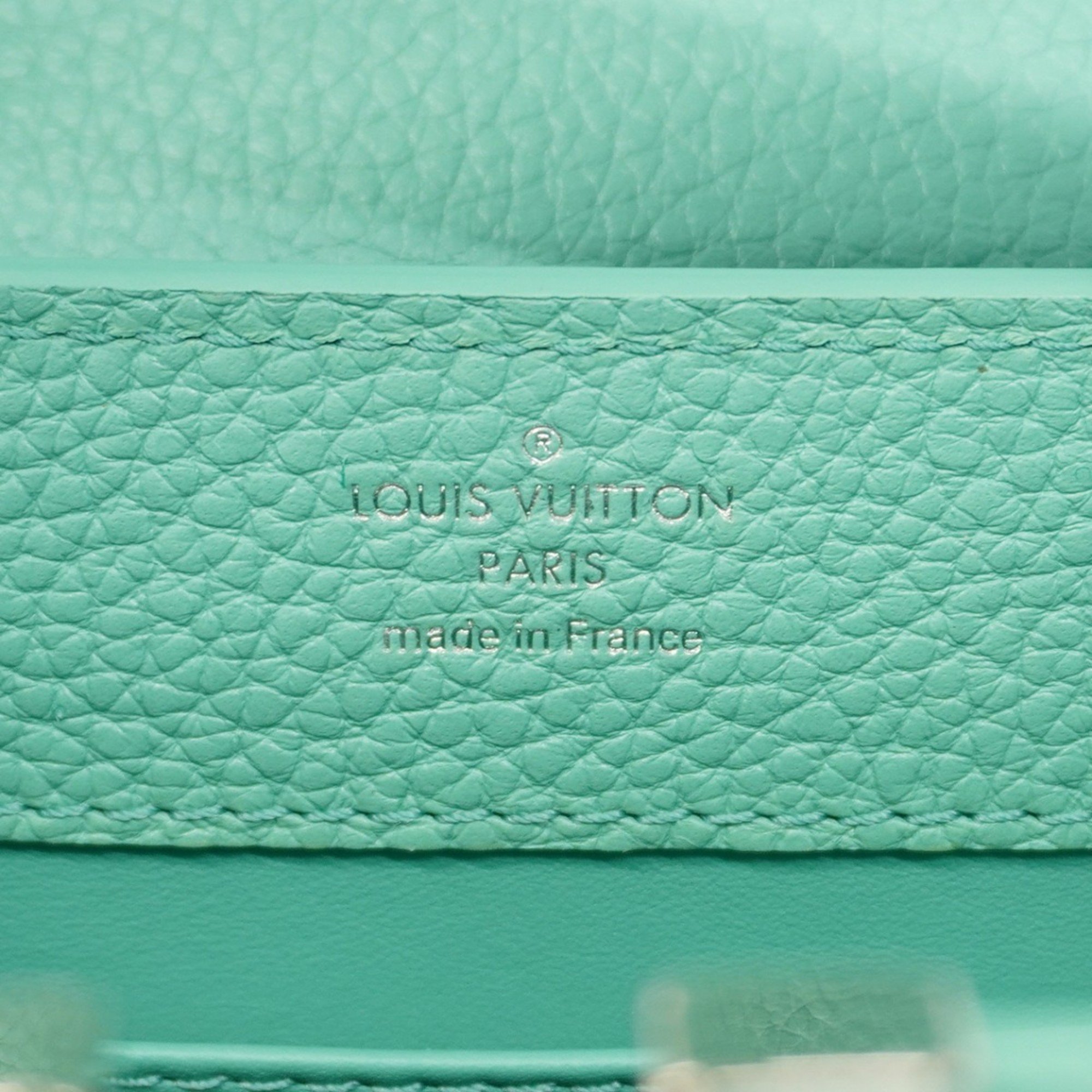 Louis Vuitton Shoulder Bag Taurillon Capucines MINI M56754 Light Green Women's