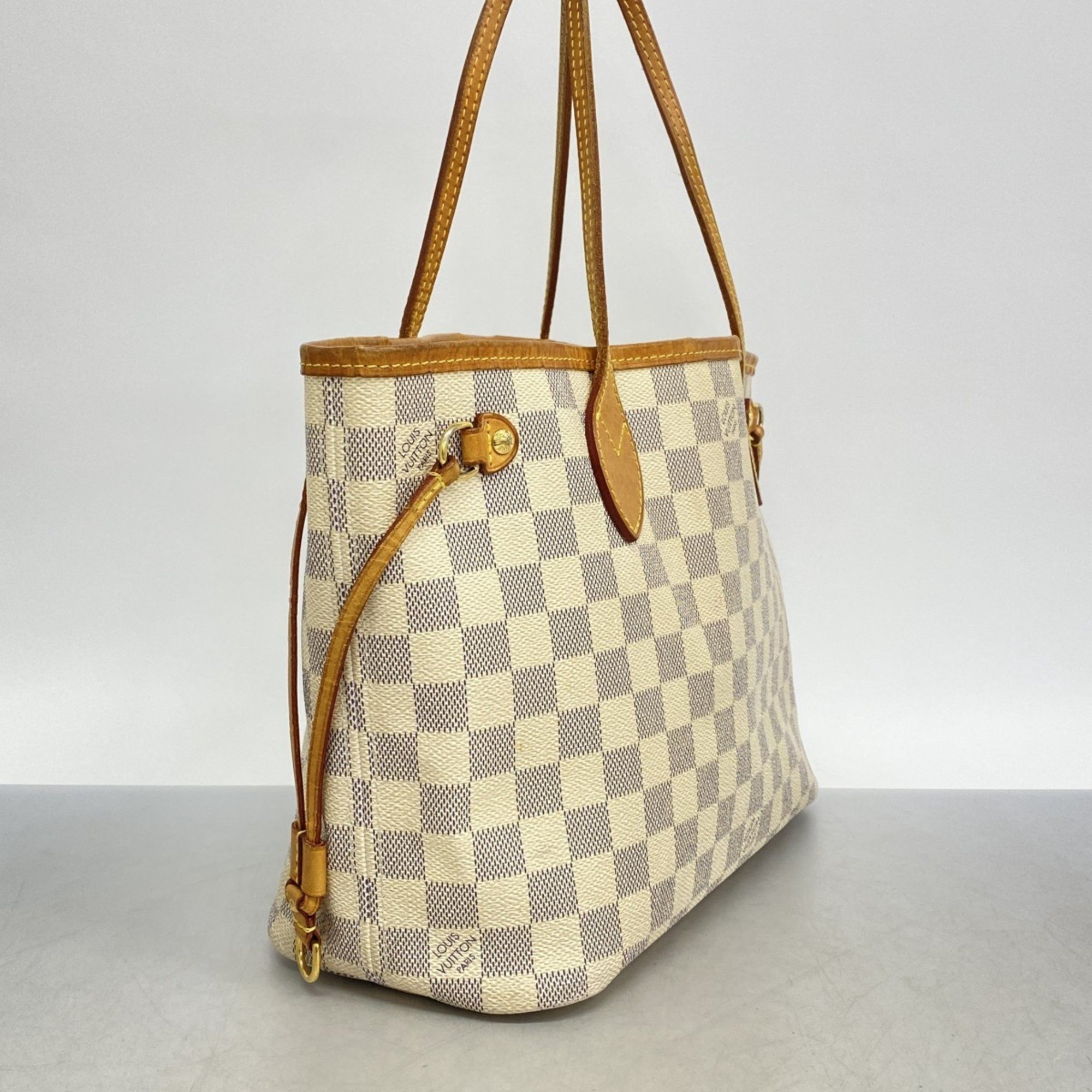 Louis Vuitton Tote Bag Damier Azur Neverfull PM N51110 White Women's