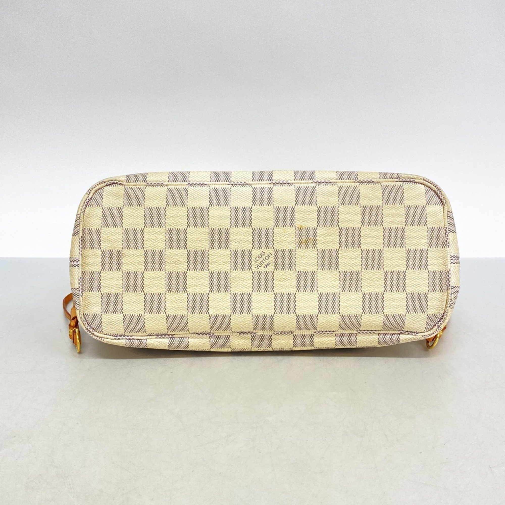 Louis Vuitton Tote Bag Damier Azur Neverfull PM N51110 White Women's