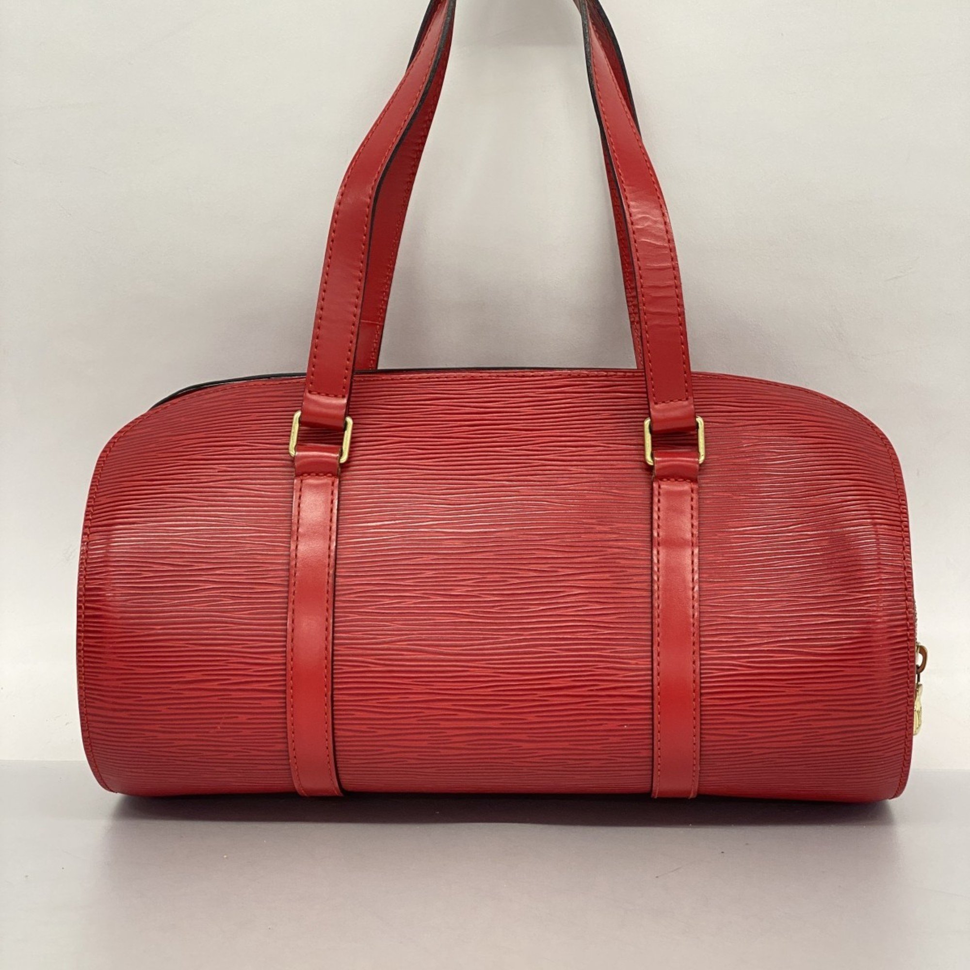 Louis Vuitton Handbag Epi Soufflot M52227 Castilian Red Ladies