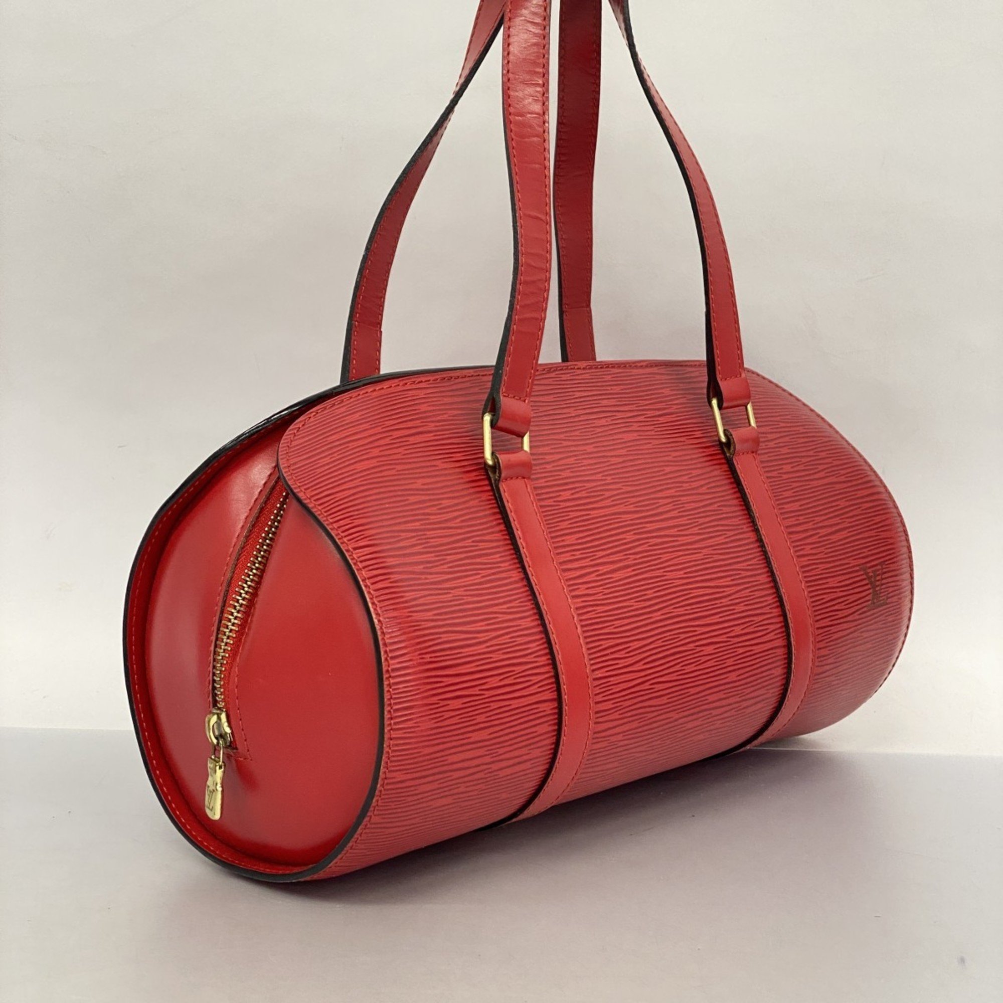 Louis Vuitton Handbag Epi Soufflot M52227 Castilian Red Ladies