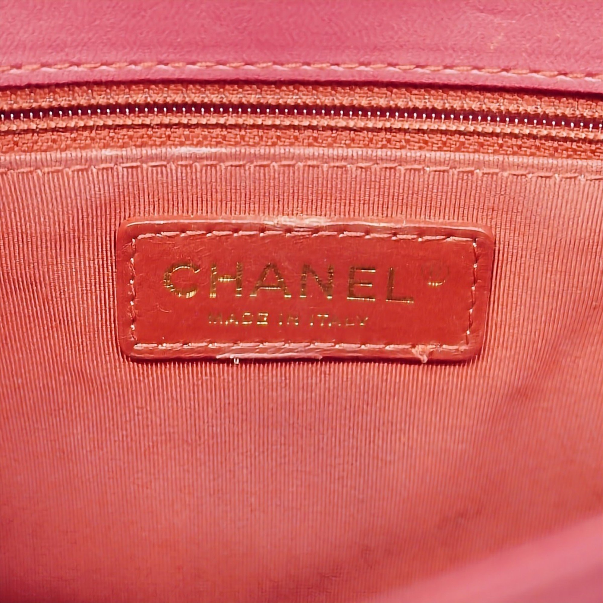 Chanel Shoulder Bag Matelasse Lambskin Pink Women's