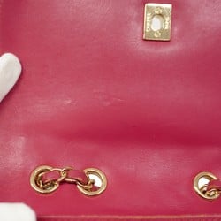 Chanel Shoulder Bag Matelasse Lambskin Pink Women's