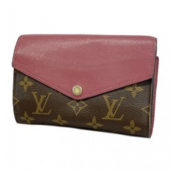 Louis Vuitton Wallet Monogram Portefeuille Pallas Compact M56243 Brown Grape Women's