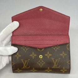 Louis Vuitton Wallet Monogram Portefeuille Pallas Compact M56243 Brown Grape Women's