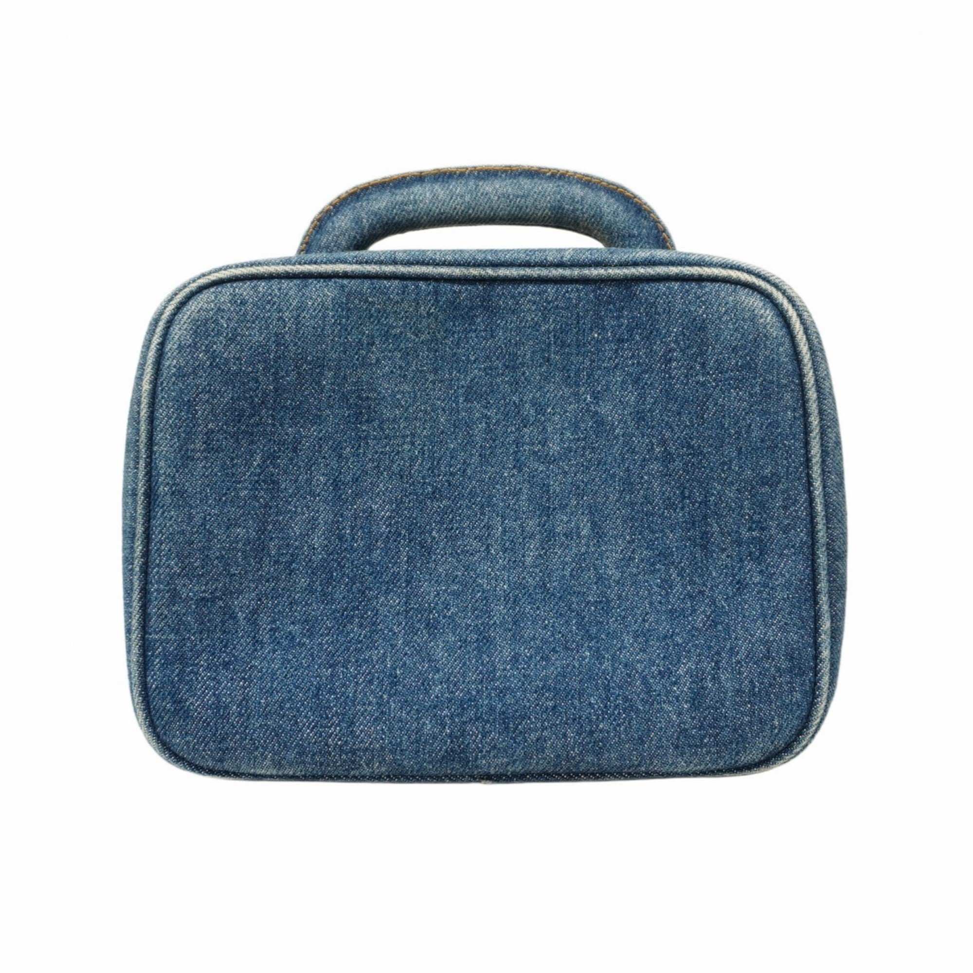 Chanel Vanity Bag Denim Blue Women's