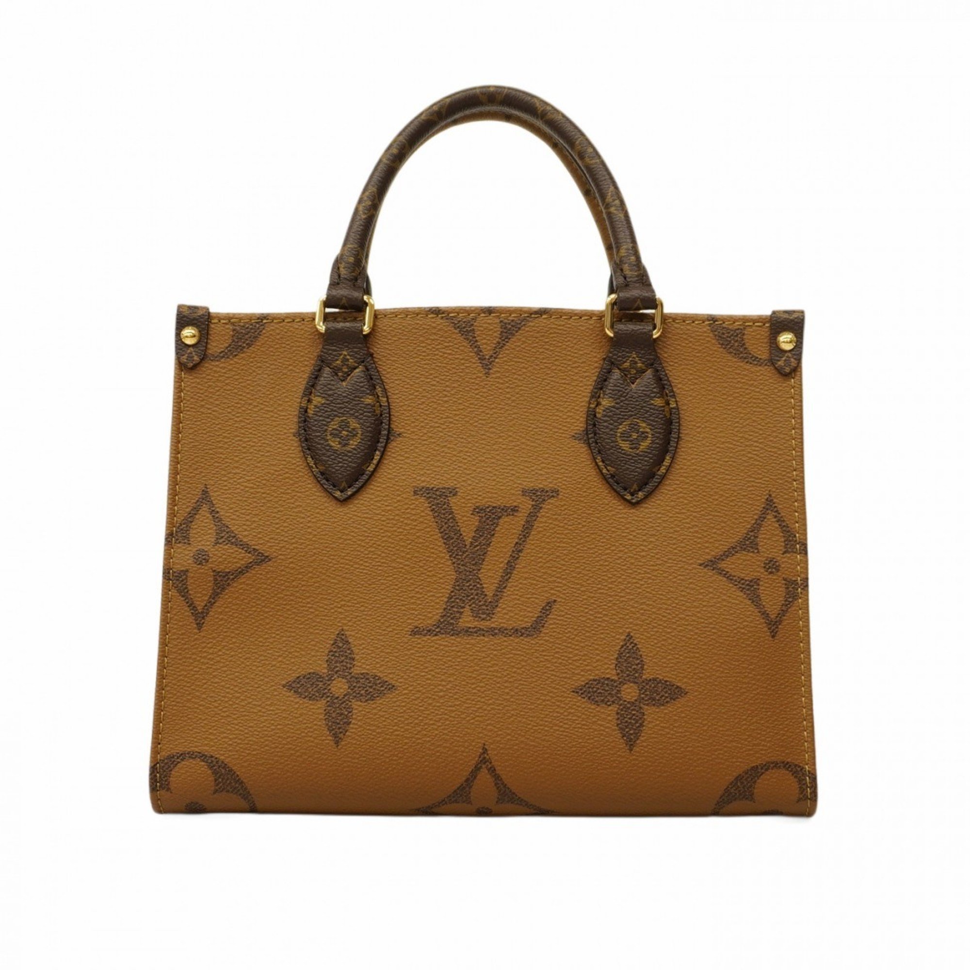 Louis Vuitton Tote Bag Monogram Reverse On The Go PM M46373 Brown Women's