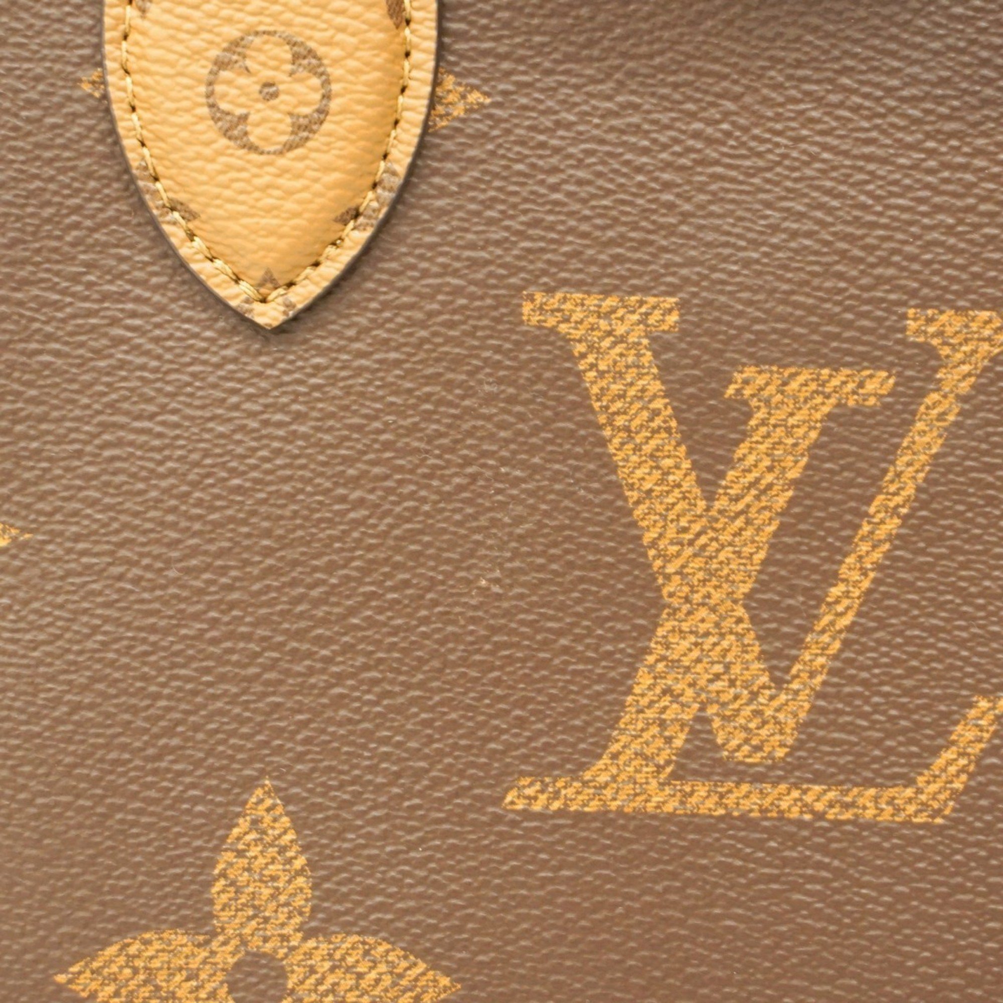 Louis Vuitton Tote Bag Monogram Reverse On The Go PM M46373 Brown Women's