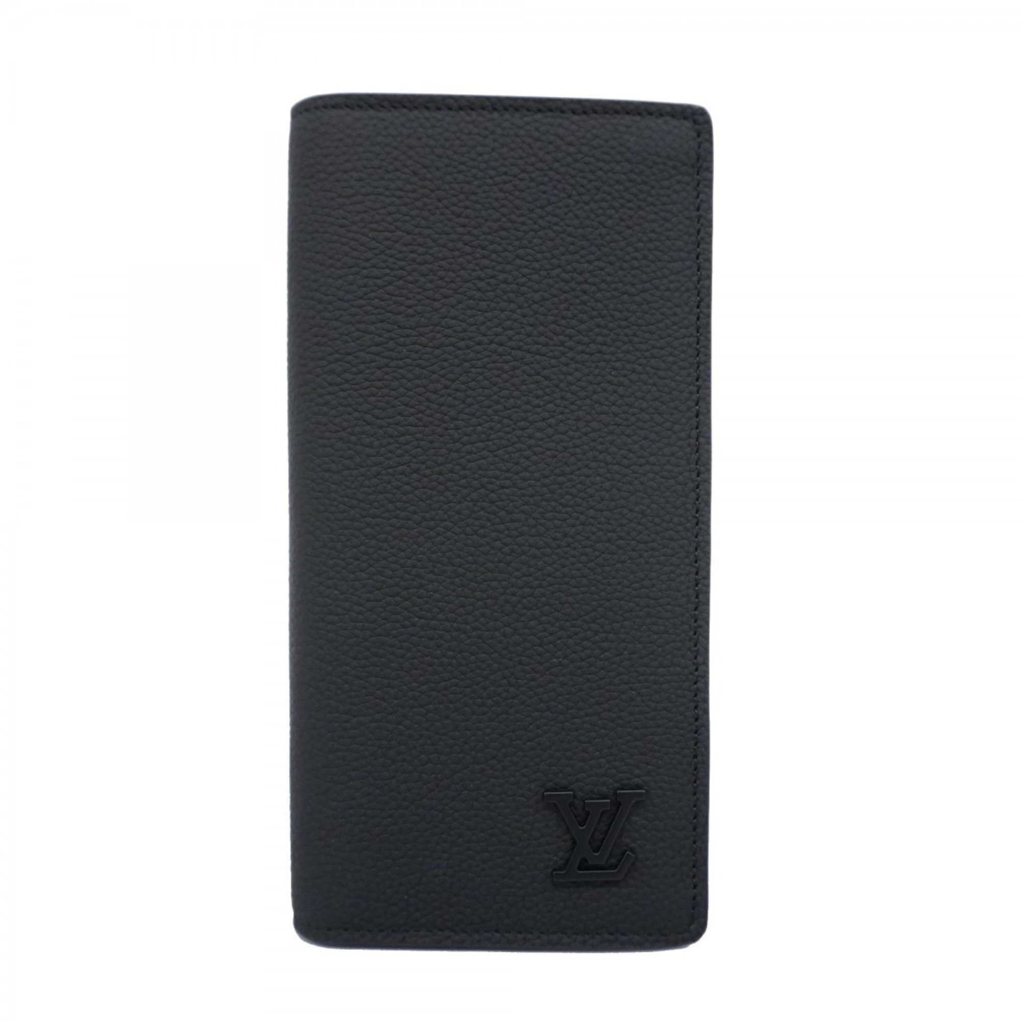 Louis Vuitton Long Wallet LV Aerogramme Portefeuille Brazza NM M69980 Black Men's