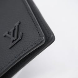 Louis Vuitton Long Wallet LV Aerogramme Portefeuille Brazza NM M69980 Black Men's