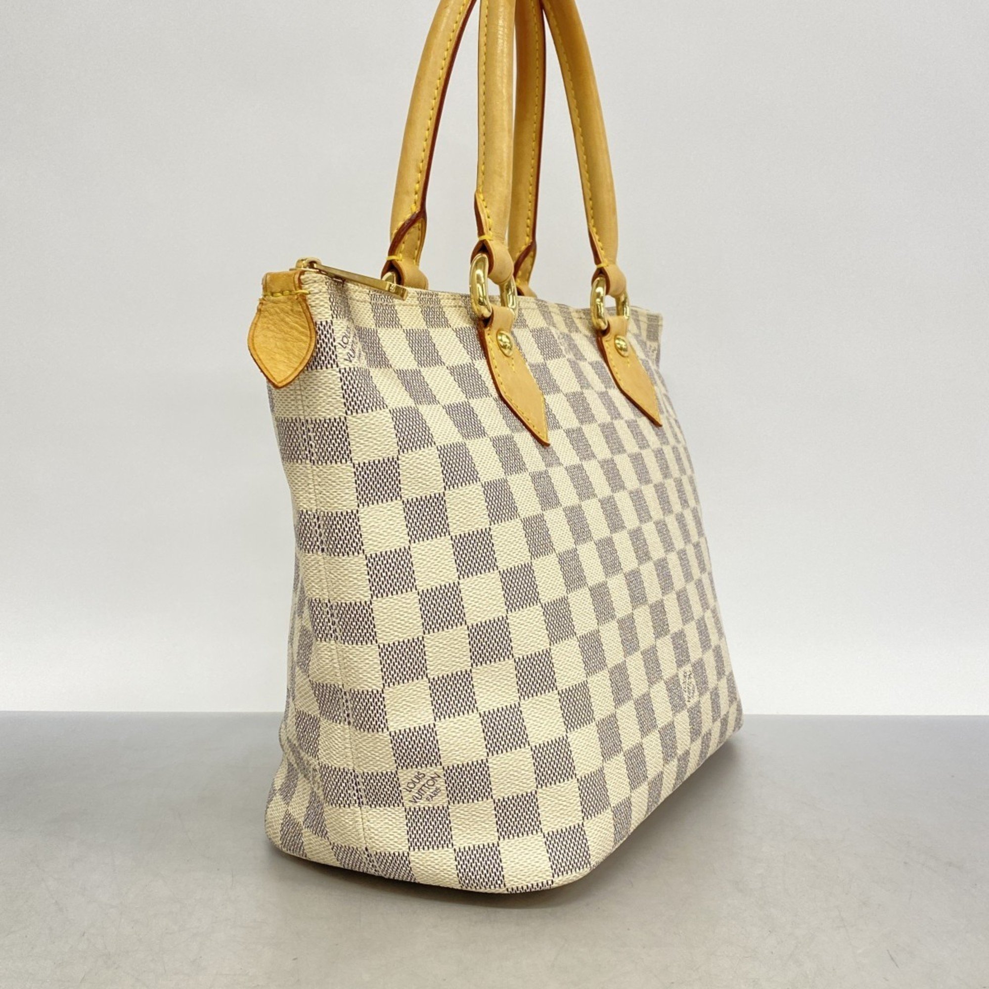 Louis Vuitton Tote Bag Damier Azur Saleya PM N51186 White Women's