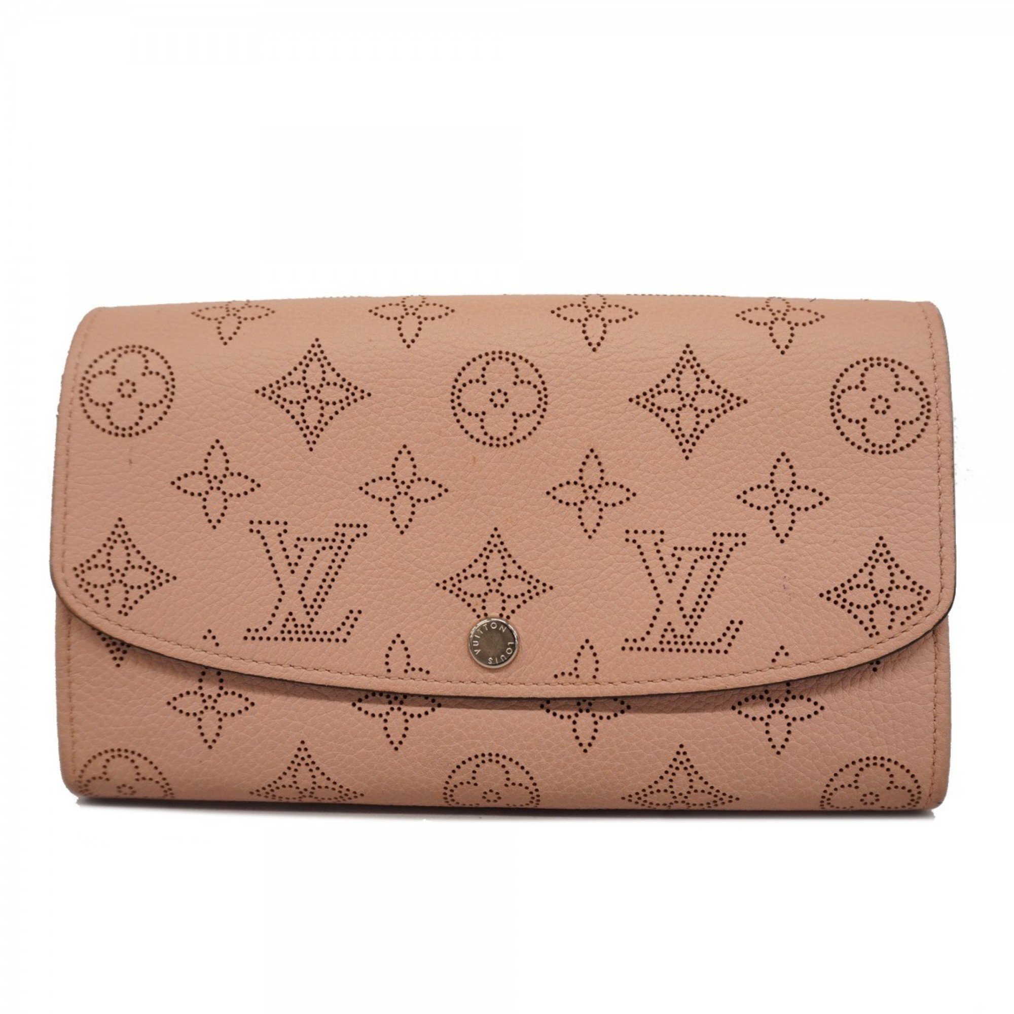 Louis Vuitton Long Wallet Mahina Portefeuille Iris M60145 Magnolia Ladies