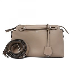 Fendi handbag by the way leather beige ladies