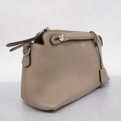 Fendi handbag by the way leather beige ladies