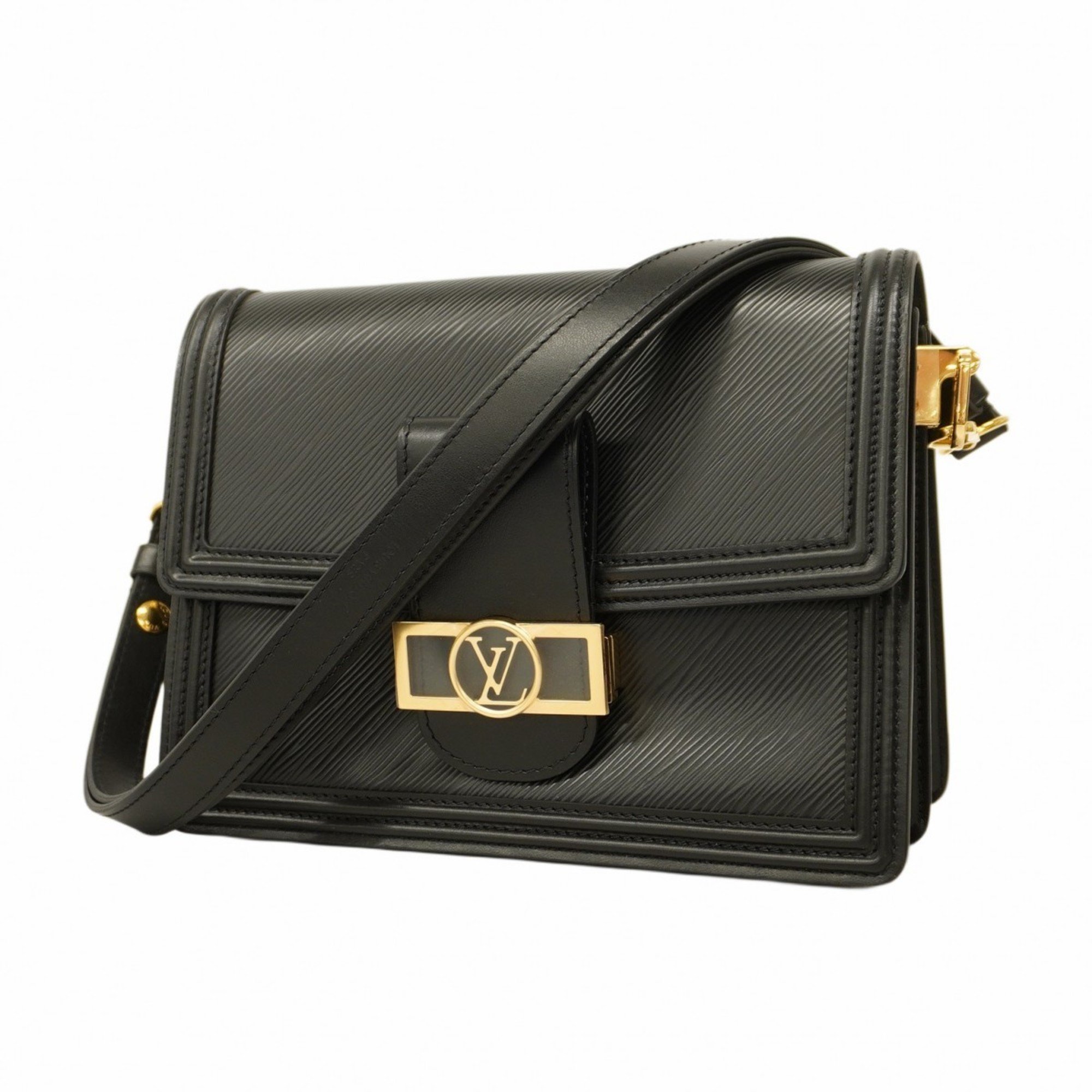 Louis Vuitton Shoulder Bag Epi Dauphine NV M56141 Noir Ladies