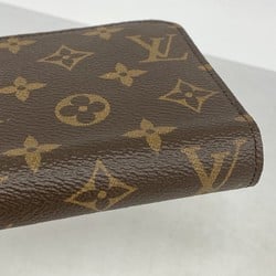 Louis Vuitton Long Wallet Monogram Zippy M42616 Brown Men's Women's