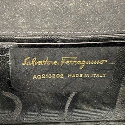 Salvatore Ferragamo handbag Vara enamel black ladies