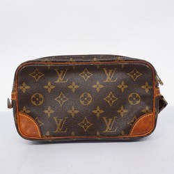 Louis Vuitton Clutch Bag Monogram Marly Dragonne PM M51827 Brown Men's