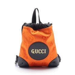 Gucci GG Off the Grid Rucksack Backpack Bag Nylon Leather Men Women Orange Black 643887