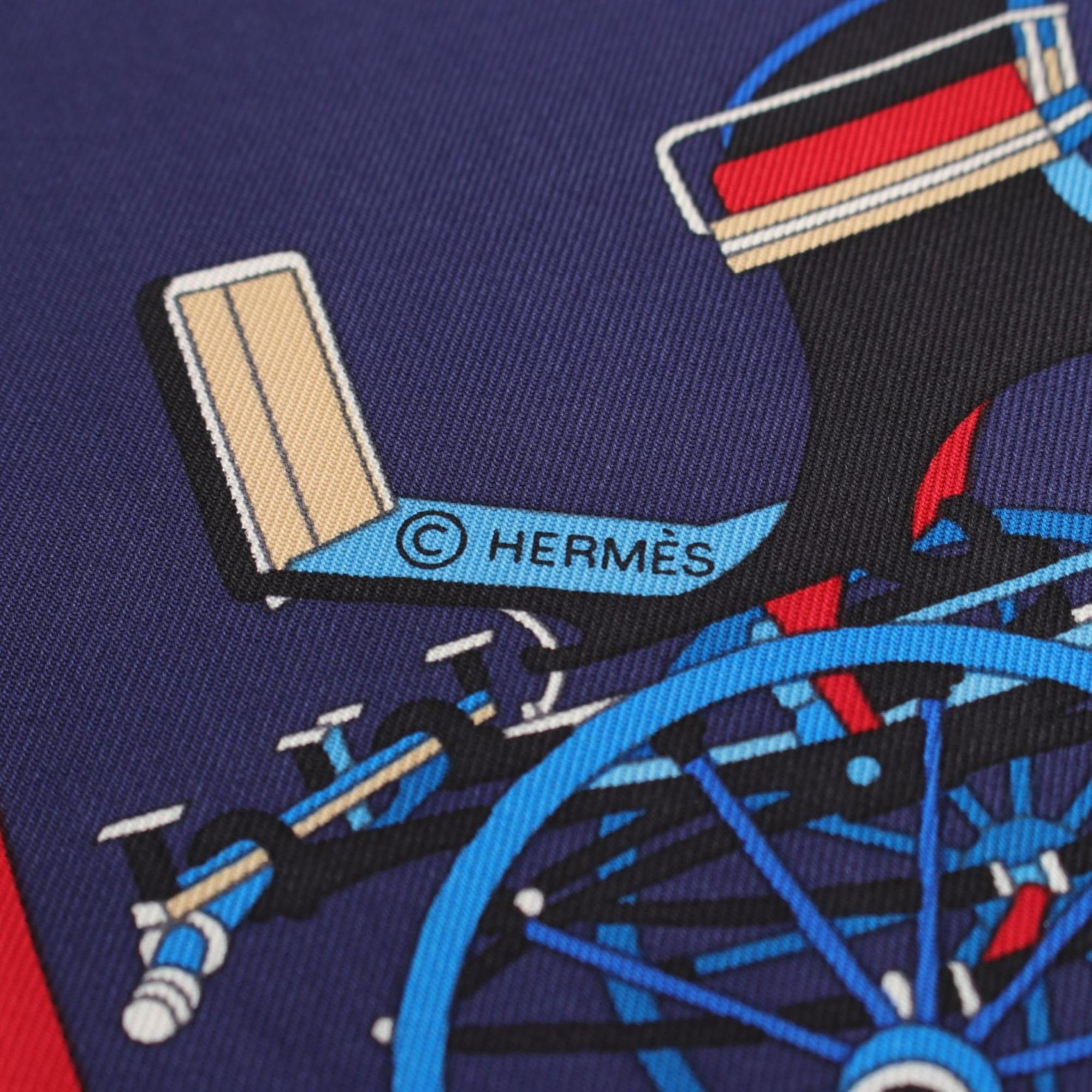 Hermes HERMES Carré 90 Voitures Exquises Scarf Silk Women's Multicolor